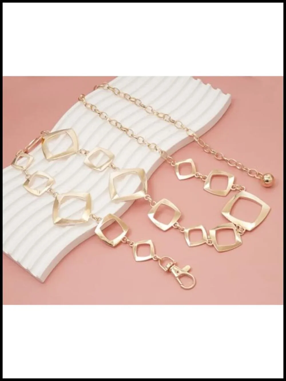 Metal Waist Chain Belt Fashion Body Chain with Lobster Clasp